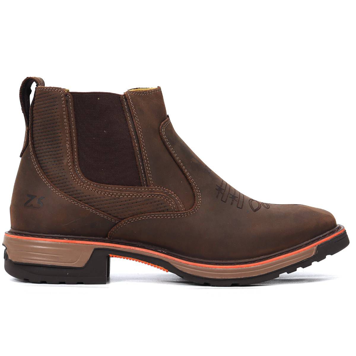 Botina Work Original - Couro Rústico Graxo com Conforto Gel